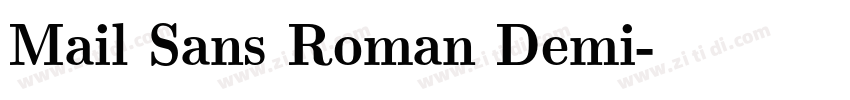 Mail Sans Roman Demi字体转换